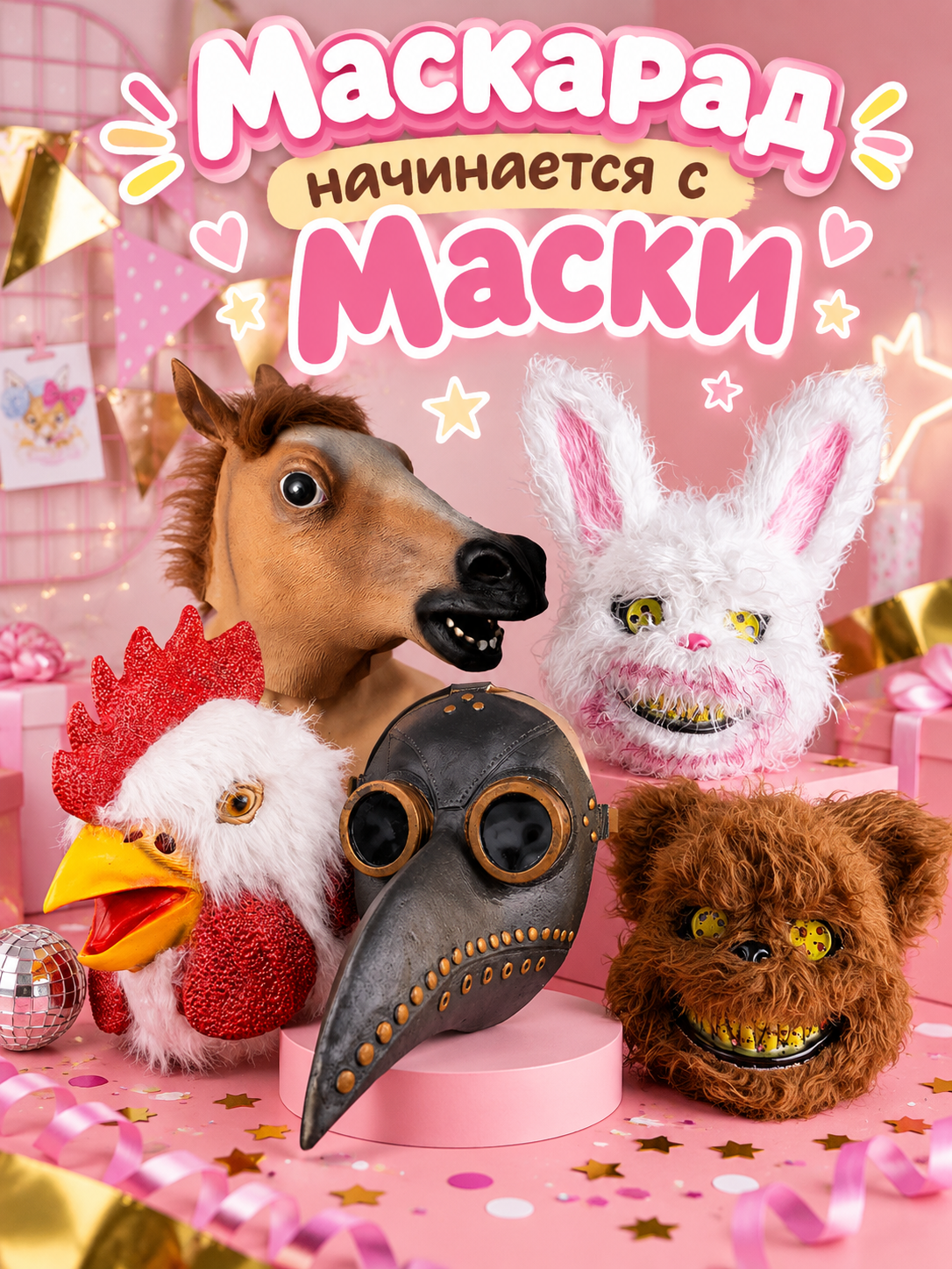 Чем страшнее маска, тем веселее праздник🧟‍♂️👹🦇🕸