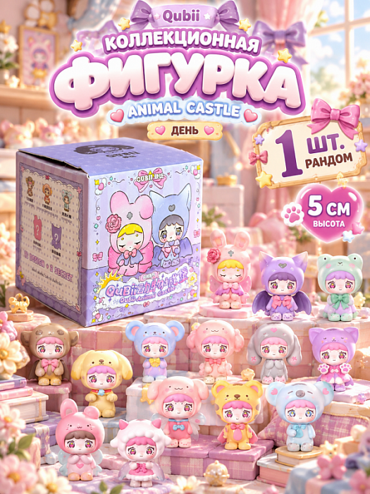 Коллекционная фигурка Qubii Autumn Animals Blind Box в ассортименте (Фигурка Qubii Autumn Animals Blind Box День в ассортименте)