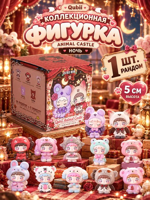 Коллекционная фигурка Qubii Autumn Animals Blind Box в ассортименте (Фигурка Qubii Autumn Animals Blind Box Ночь в ассортименте)